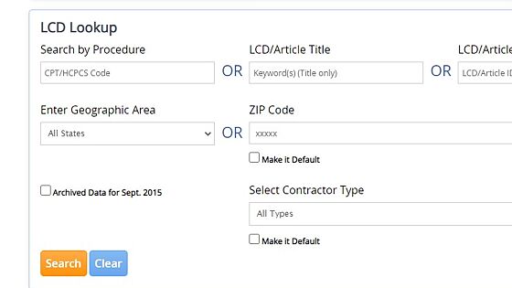 Screenshot of: The LCD Lookup tool comes with Basic, Pro Fee and Complete Coder subscriptions