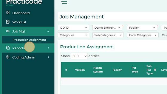 Screenshot of: Click "Reports"
