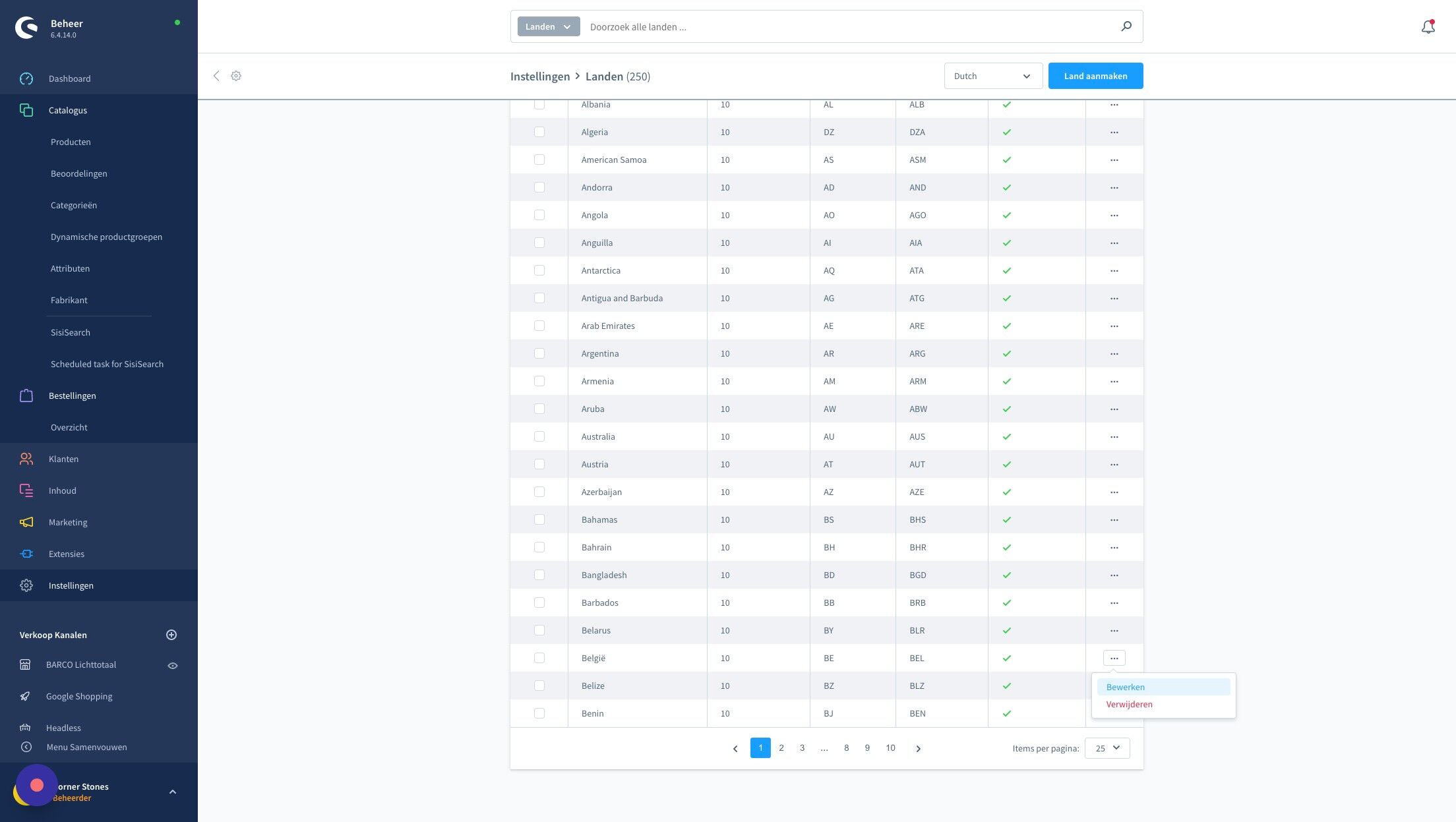 Screenshot of: Klik "Bewerken"