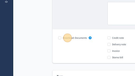 Screenshot of: Vink "Download: Documents" aan