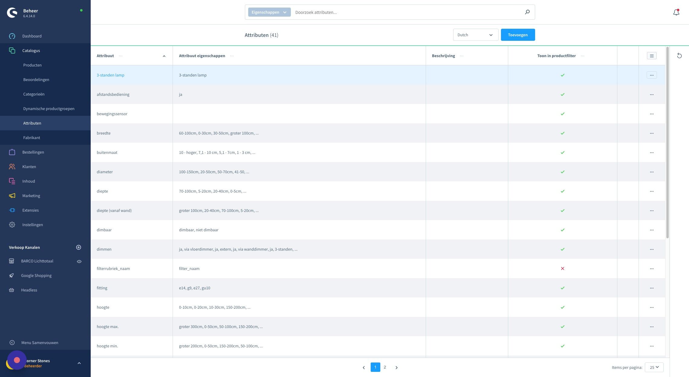 Screenshot of: Klik op de "drie punten' knop achter het attribuut dat aangepast moet worden