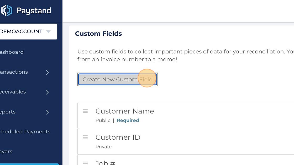 Custom Fields – Paystand Help Center
