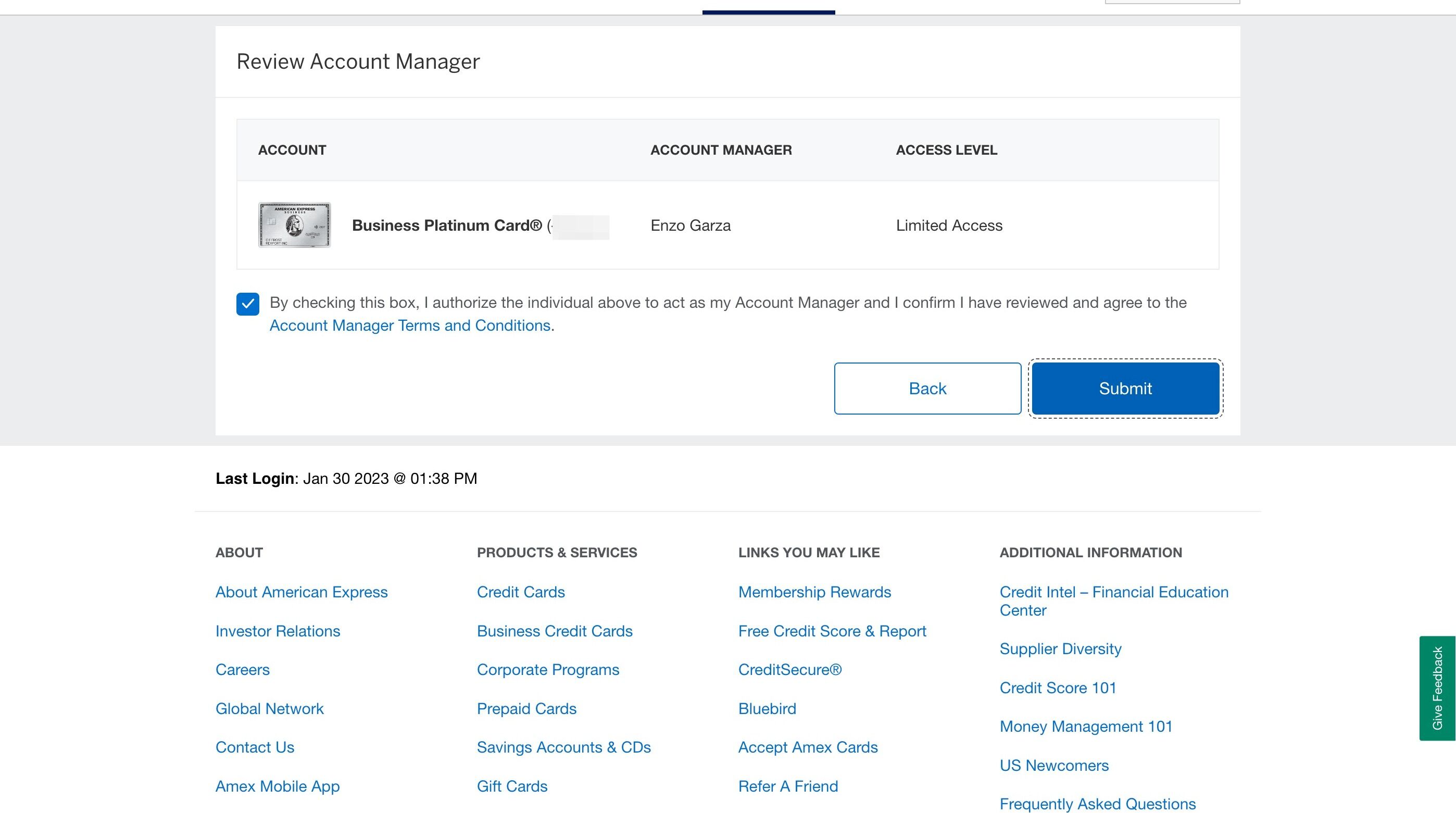 Submit Manager Permissions American Express | Accountingprose