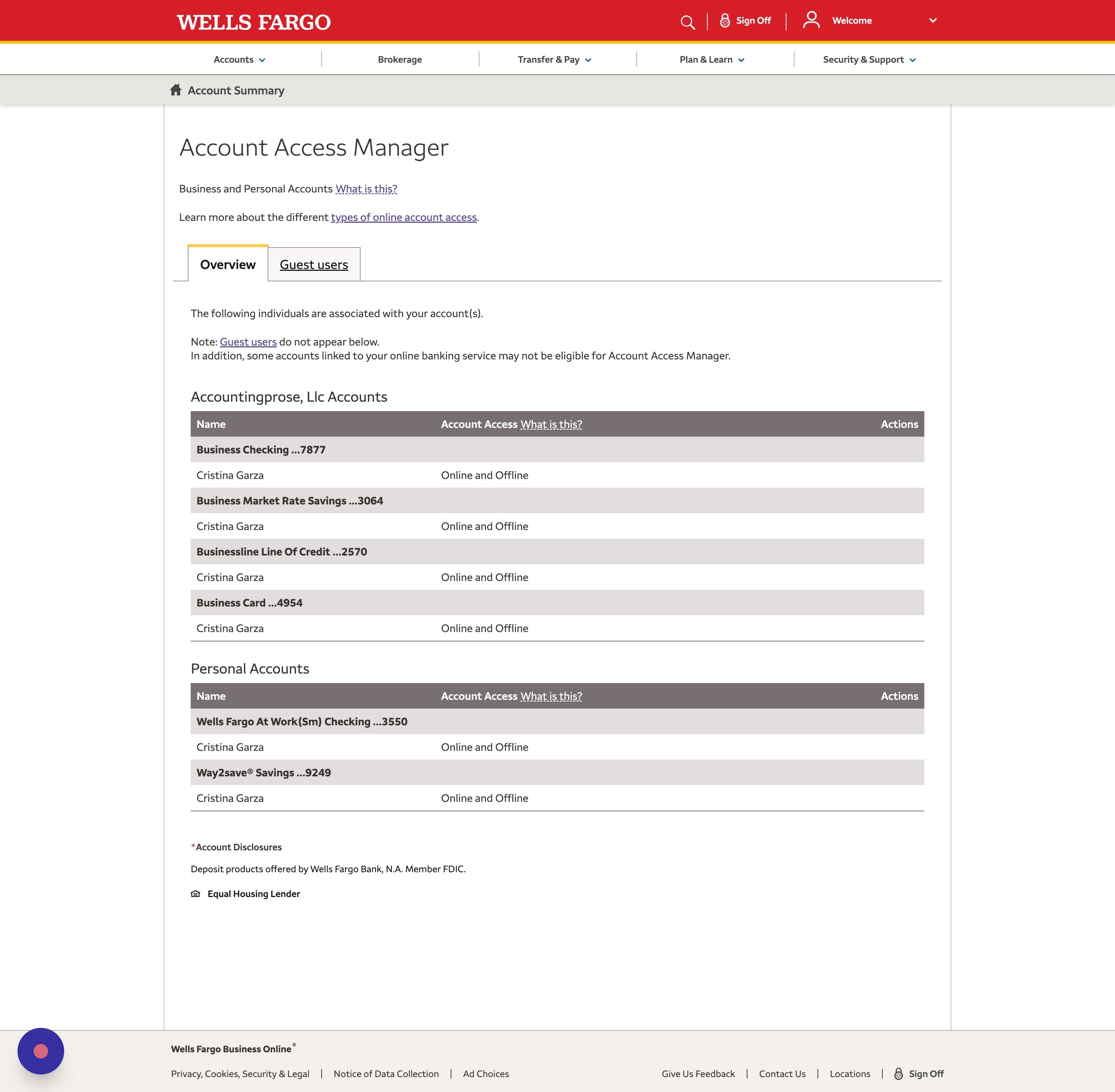 Guest Users Wells Fargo | Accountingprose