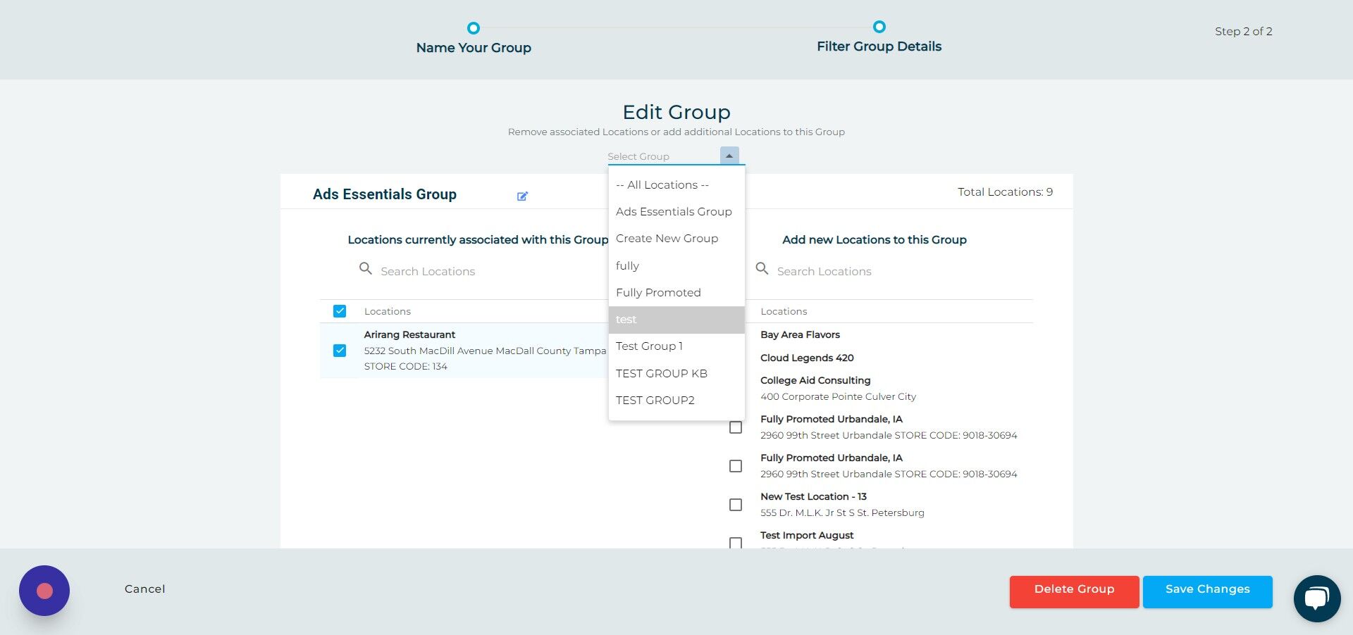 Screenshot of: Click 