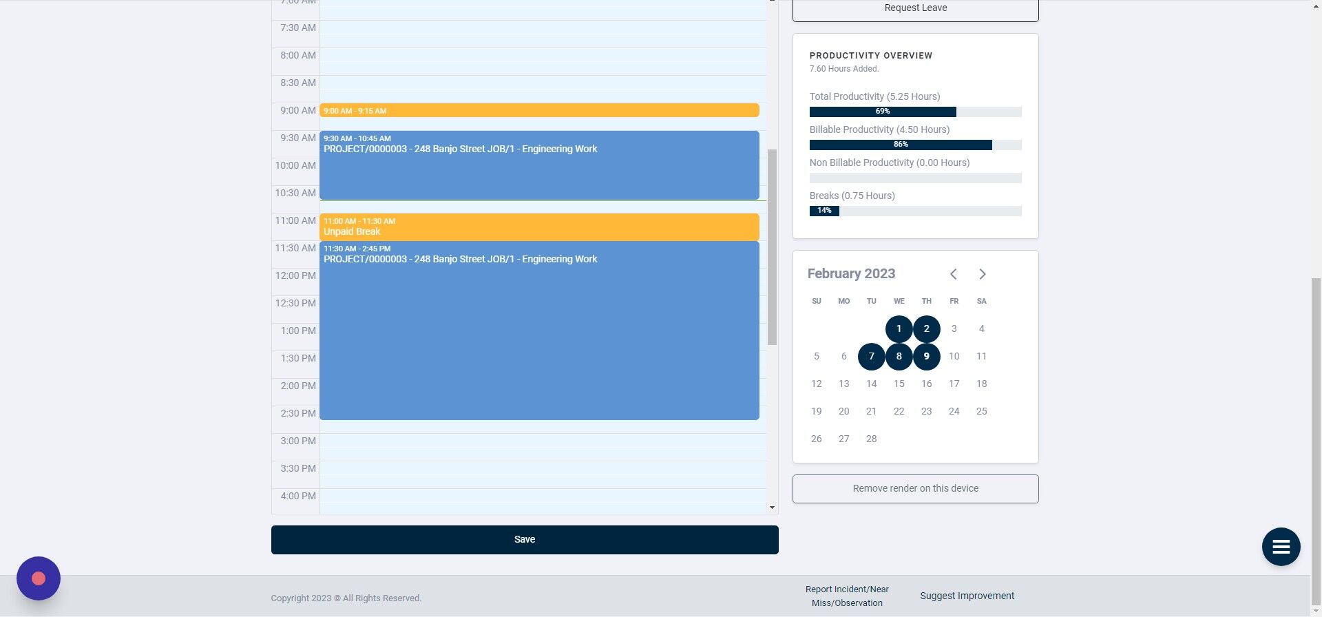 Screenshot of: Click "Save"