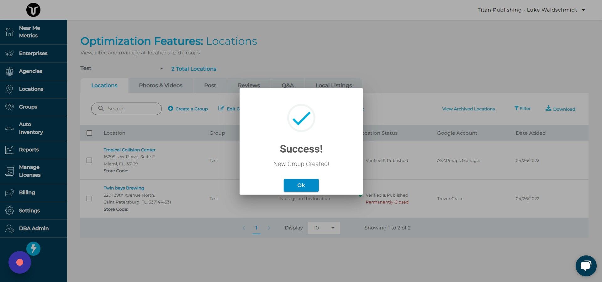 Screenshot of: Click 