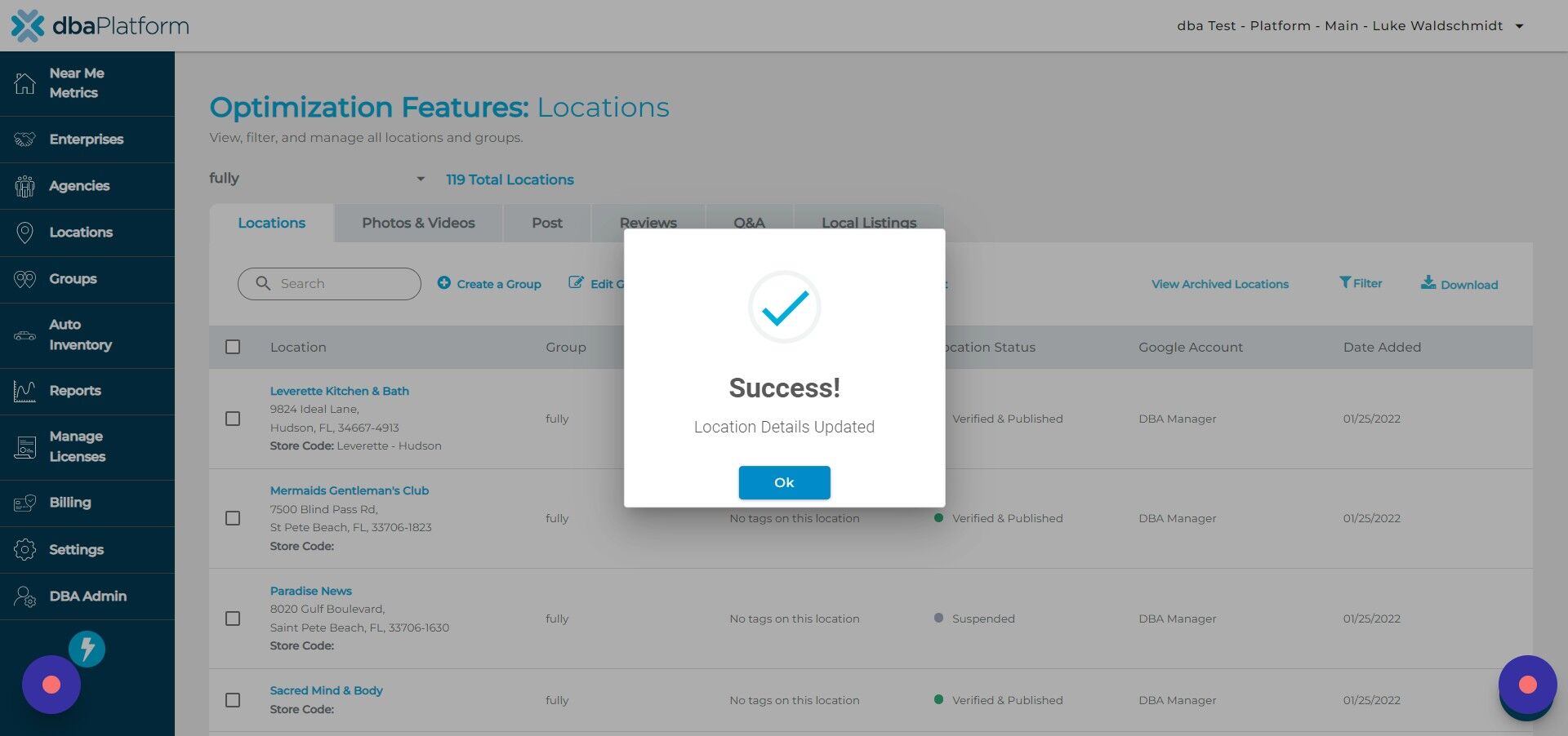 Screenshot of: Click 