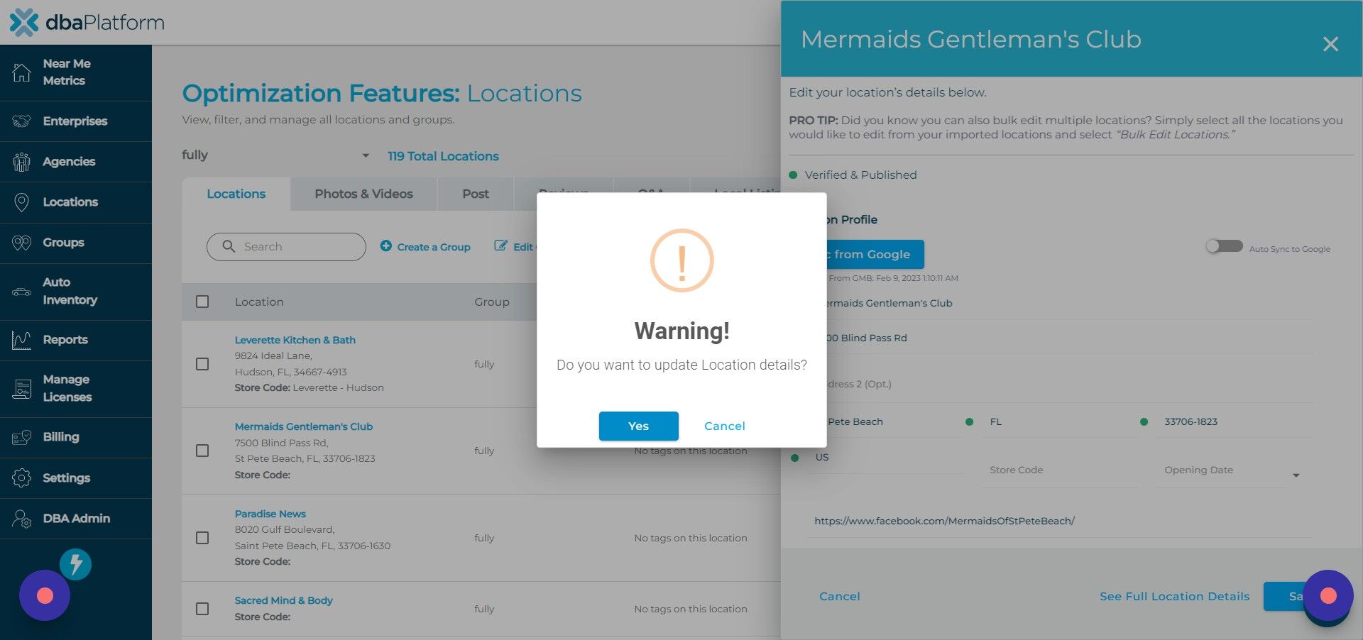 Screenshot of: Click 