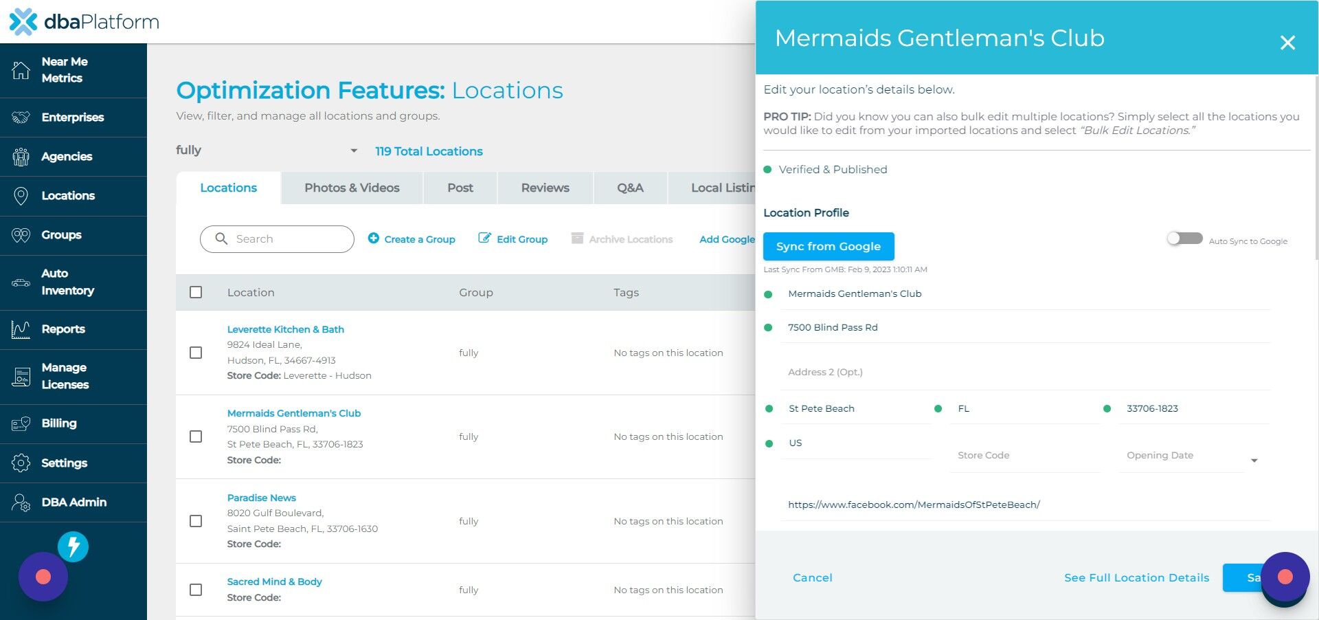 Screenshot of: Click this text field.