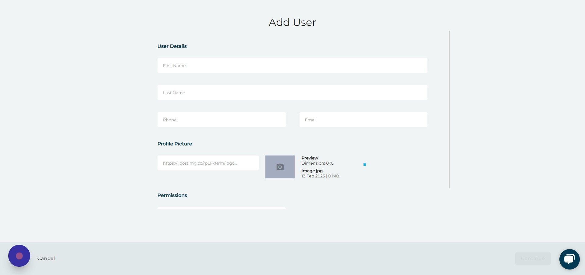Screenshot of: Click this text field.