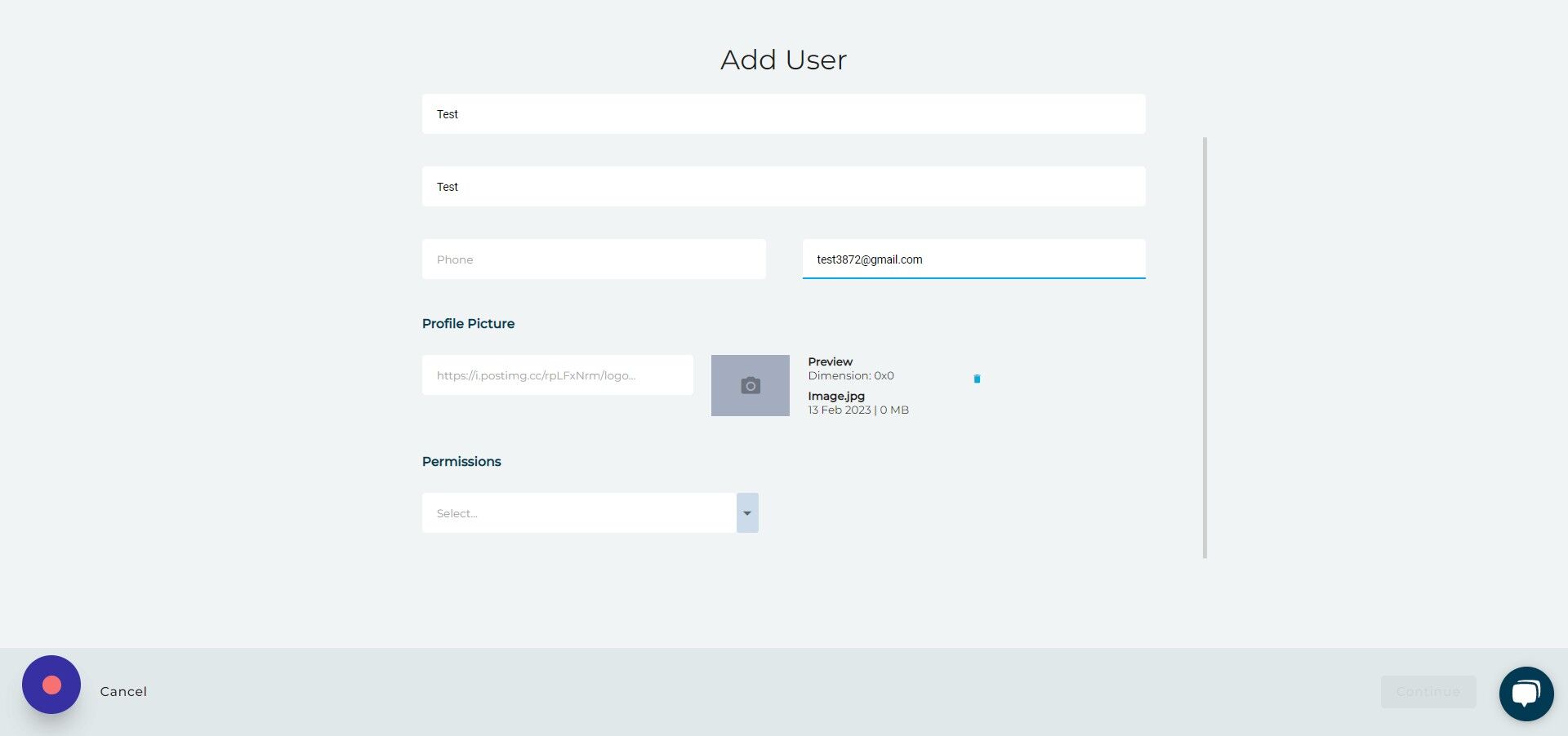 Screenshot of: Click this text field.