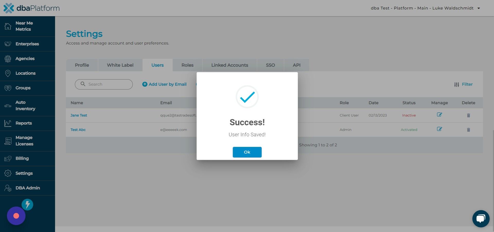 Screenshot of: Click 