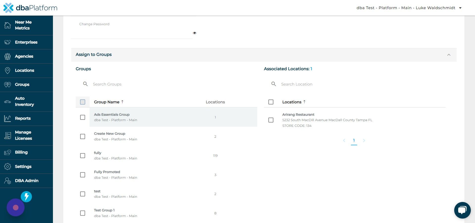 Screenshot of: Click here.