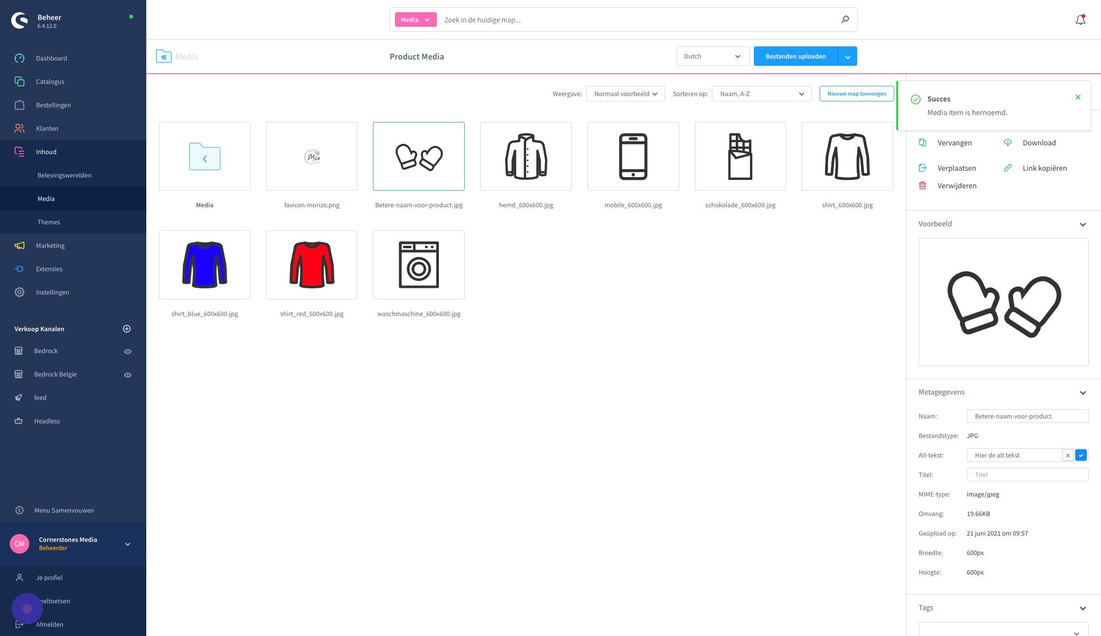 Screenshot of: Na het invoeren van de tekst, klik op het vinkje om de wijziging af te ronden