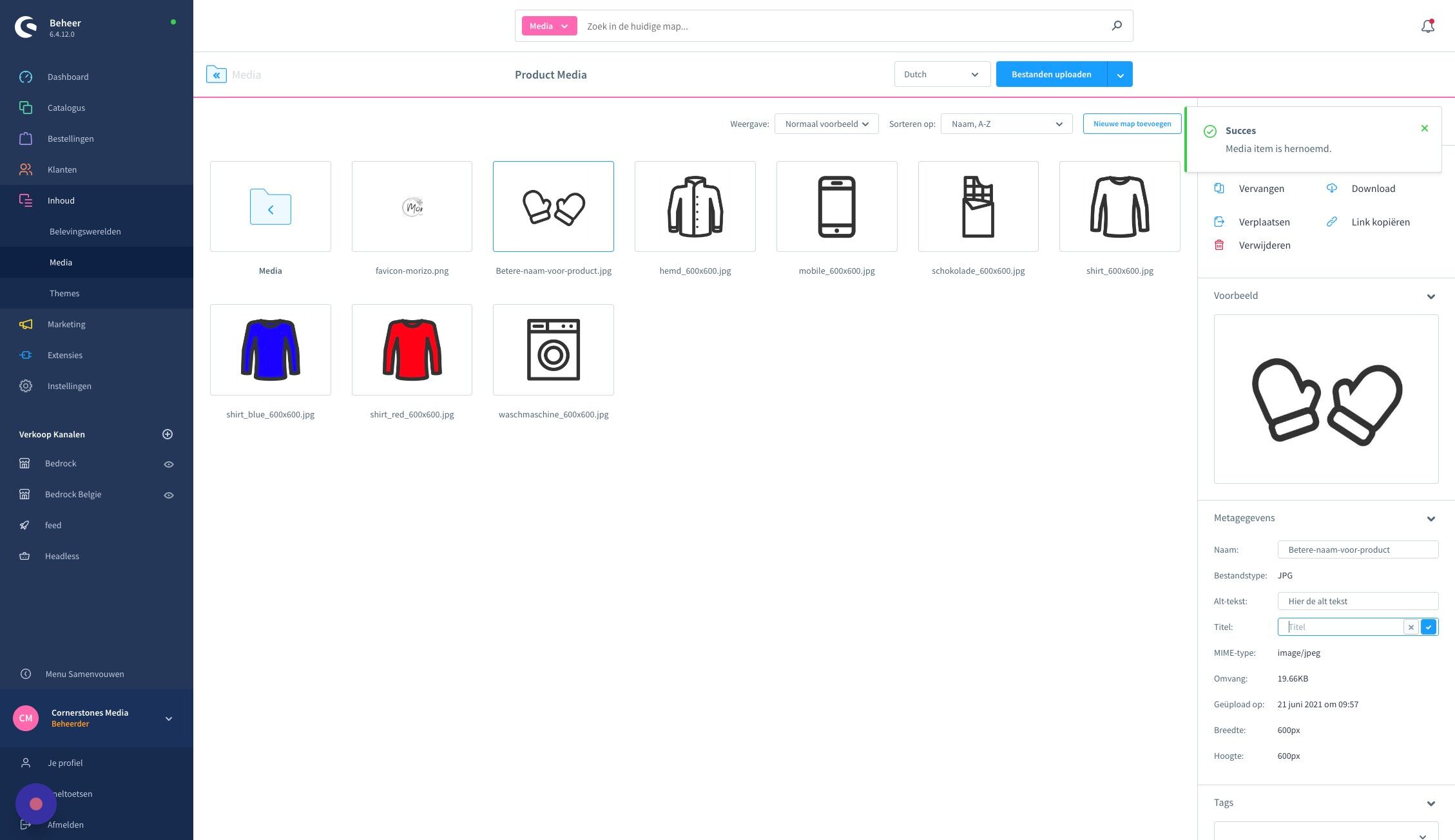 Screenshot of: Voeg zo een 'title' tekst toe aan je bestand