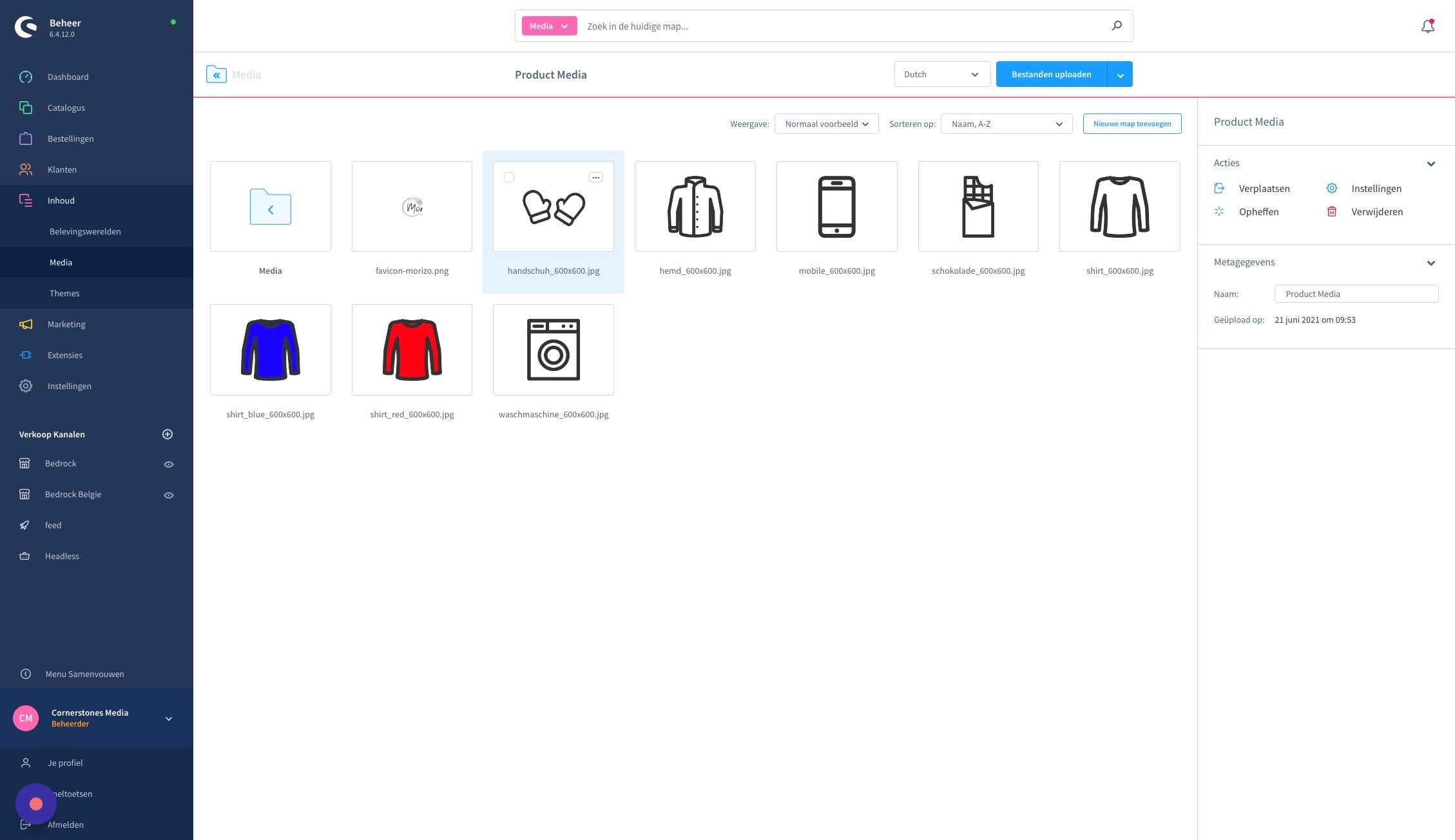 Screenshot of: Klik het bestand welke je wilt bewerken