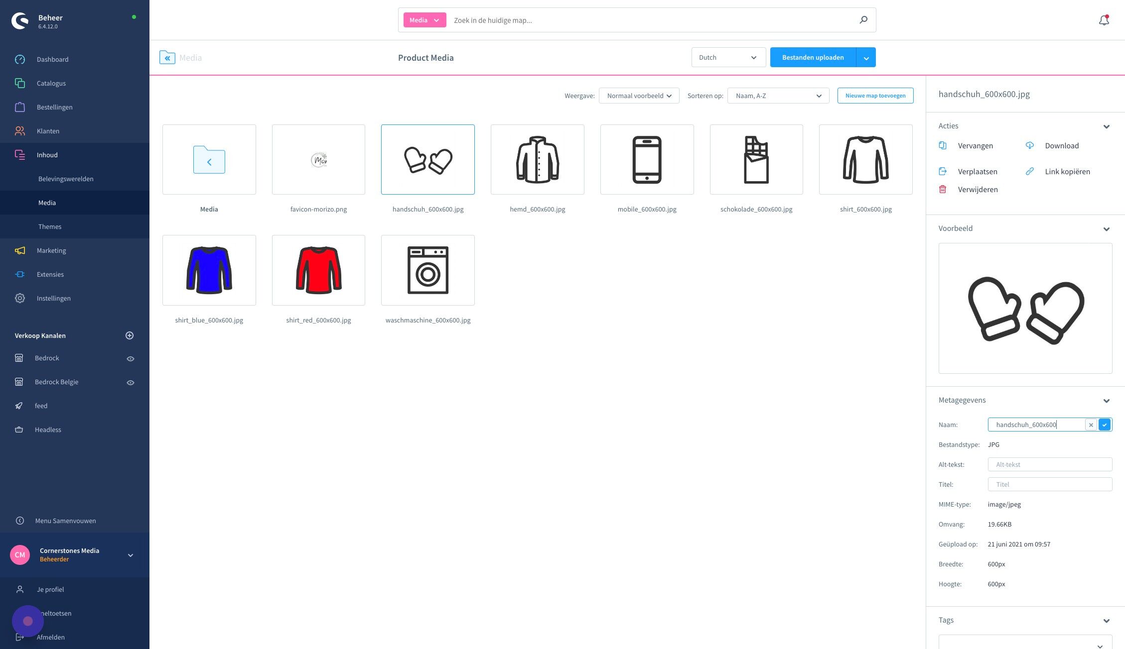 Screenshot of: Pas hier bijvoorbeeld de naam van het bestand aan