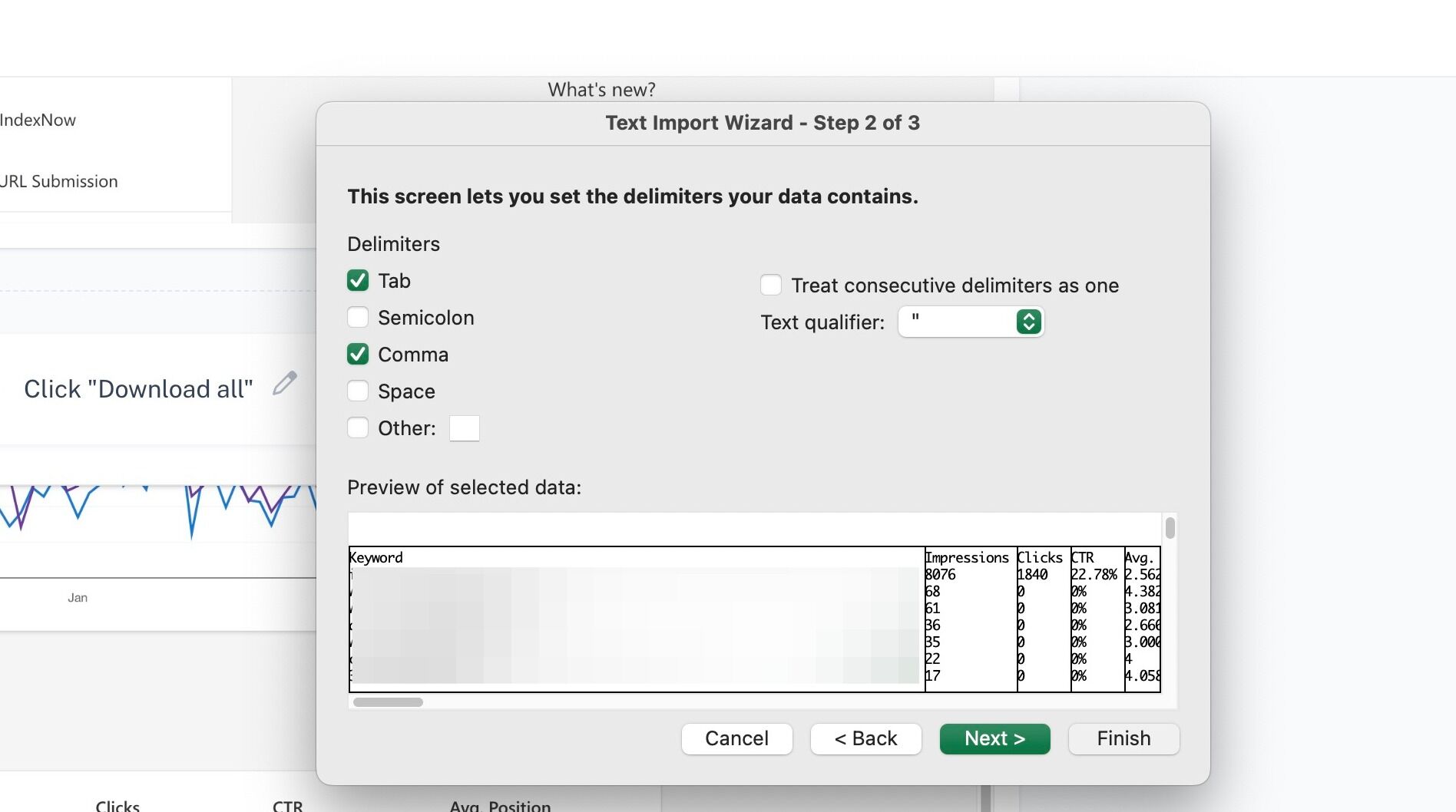 Screenshot of: Click "Finish"