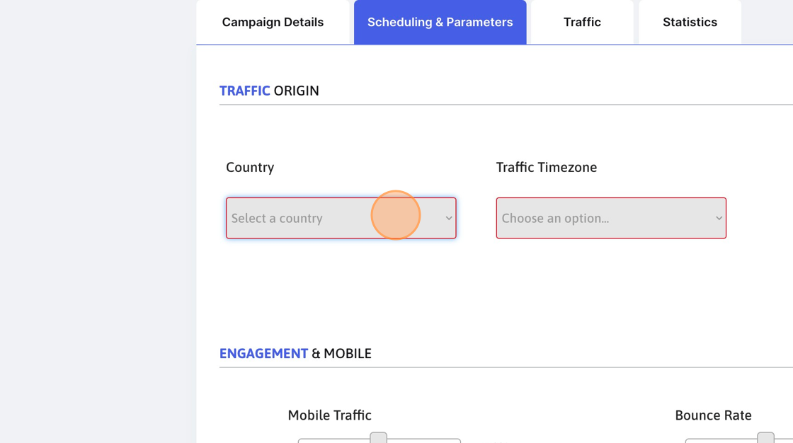 Screenshot of: You should only send traffic from the listing's country.