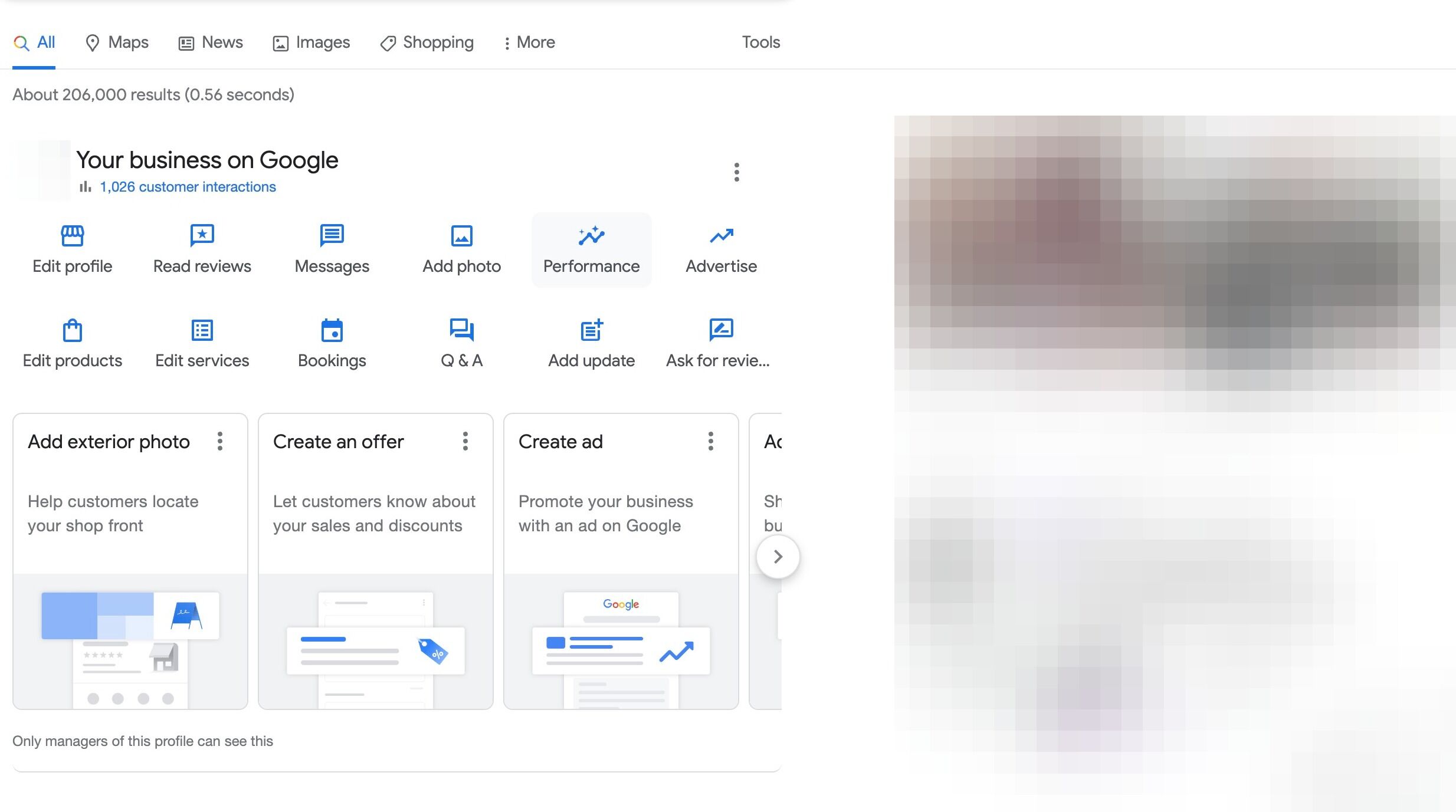 Screenshot of: Click on Performance