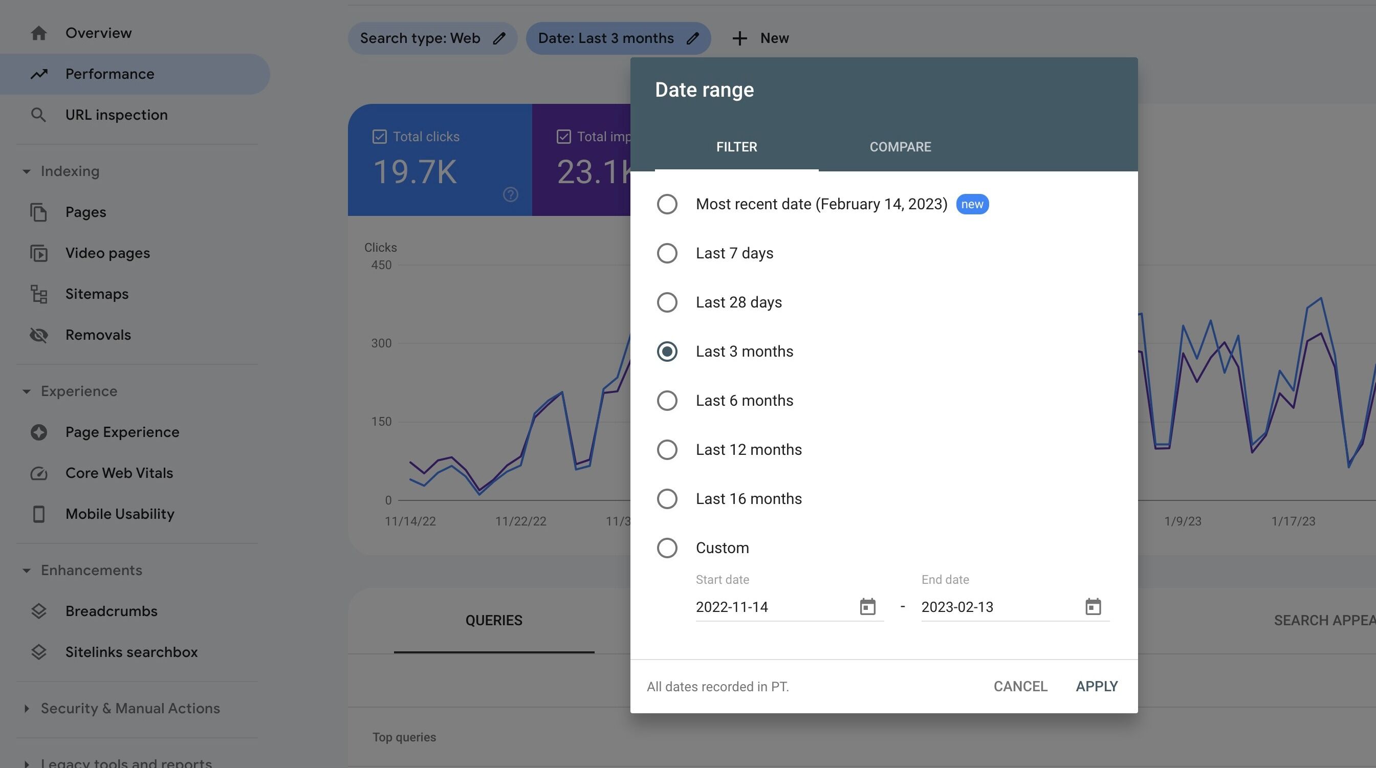 Screenshot of: Click "APPLY"