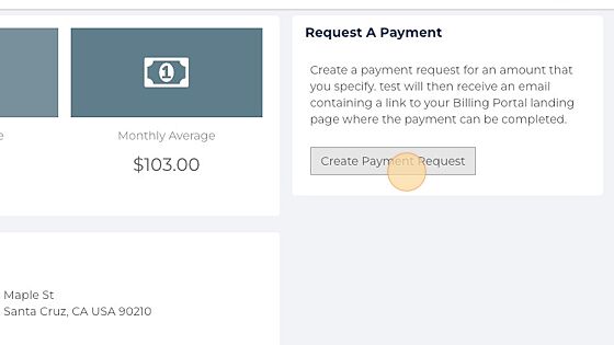 Screenshot of: Click "Create Payment Request"