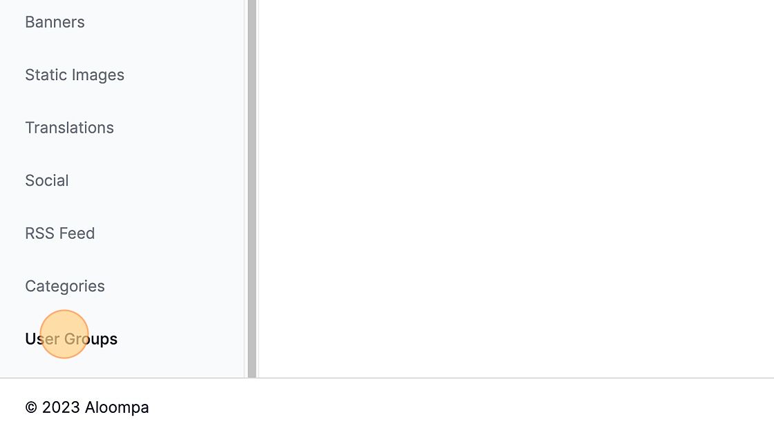 Screenshot of: Click "User Groups"