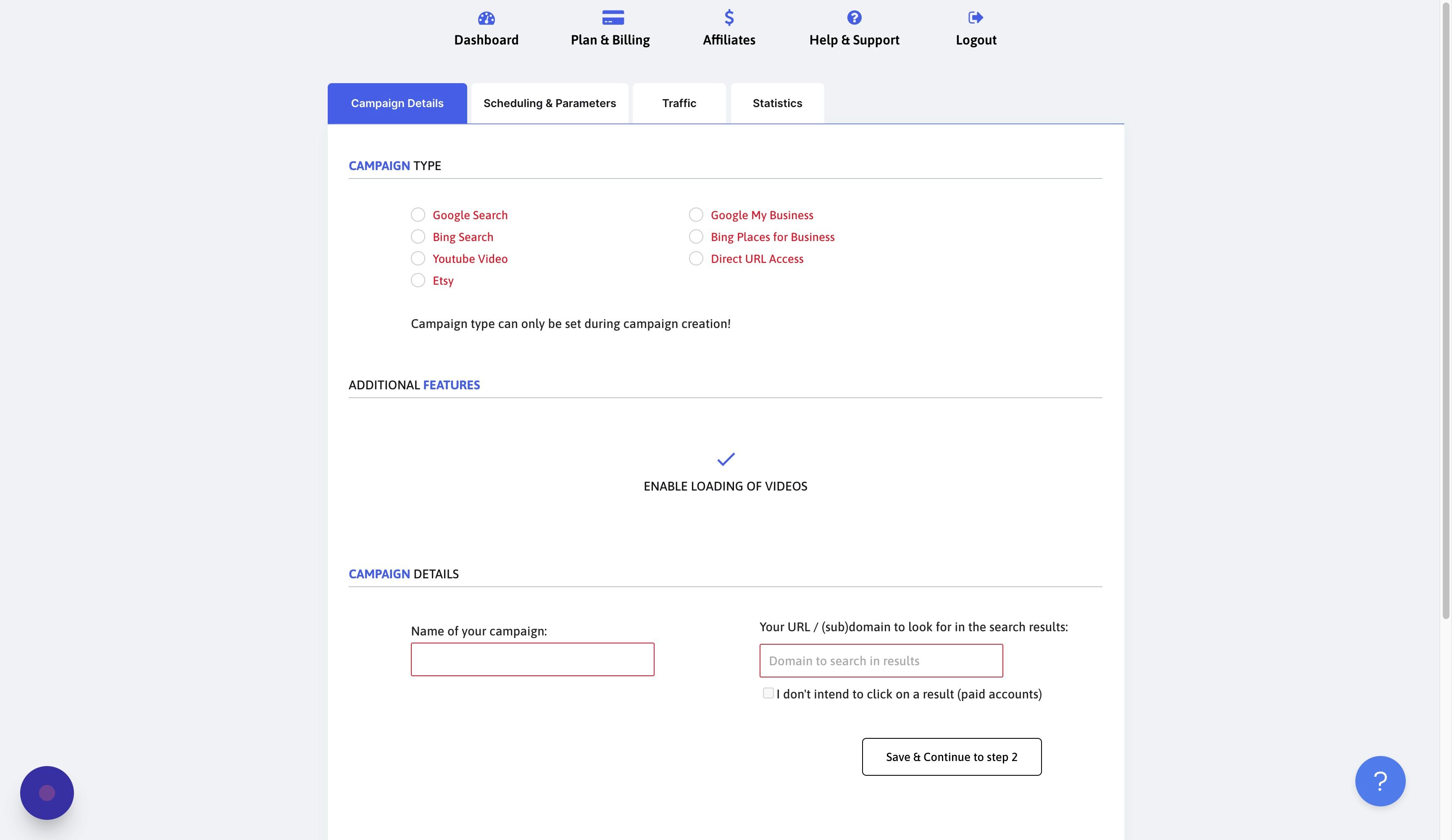 Screenshot of: Click "Bing Places for Business"