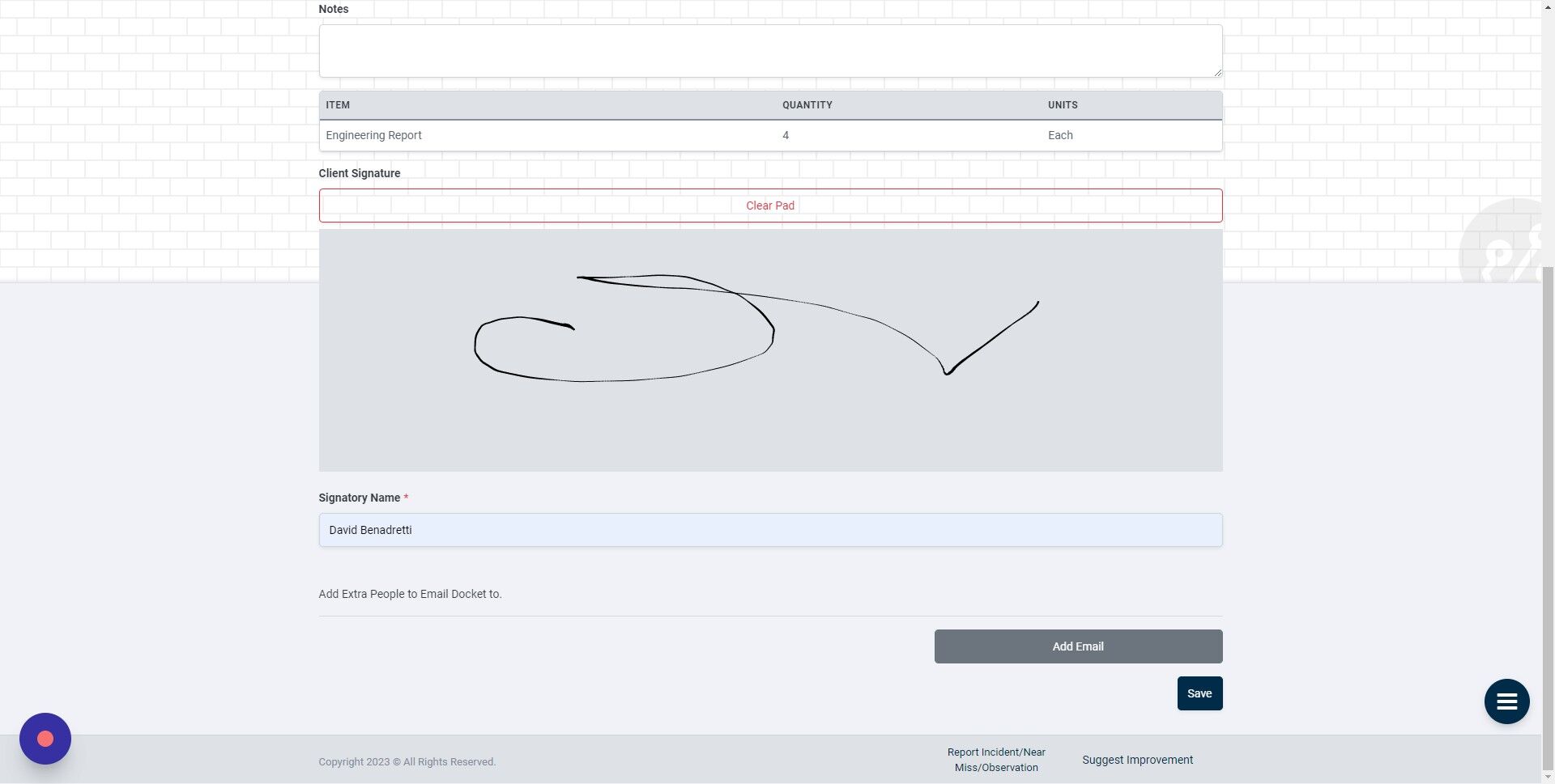 Screenshot of: Click "Add Email"