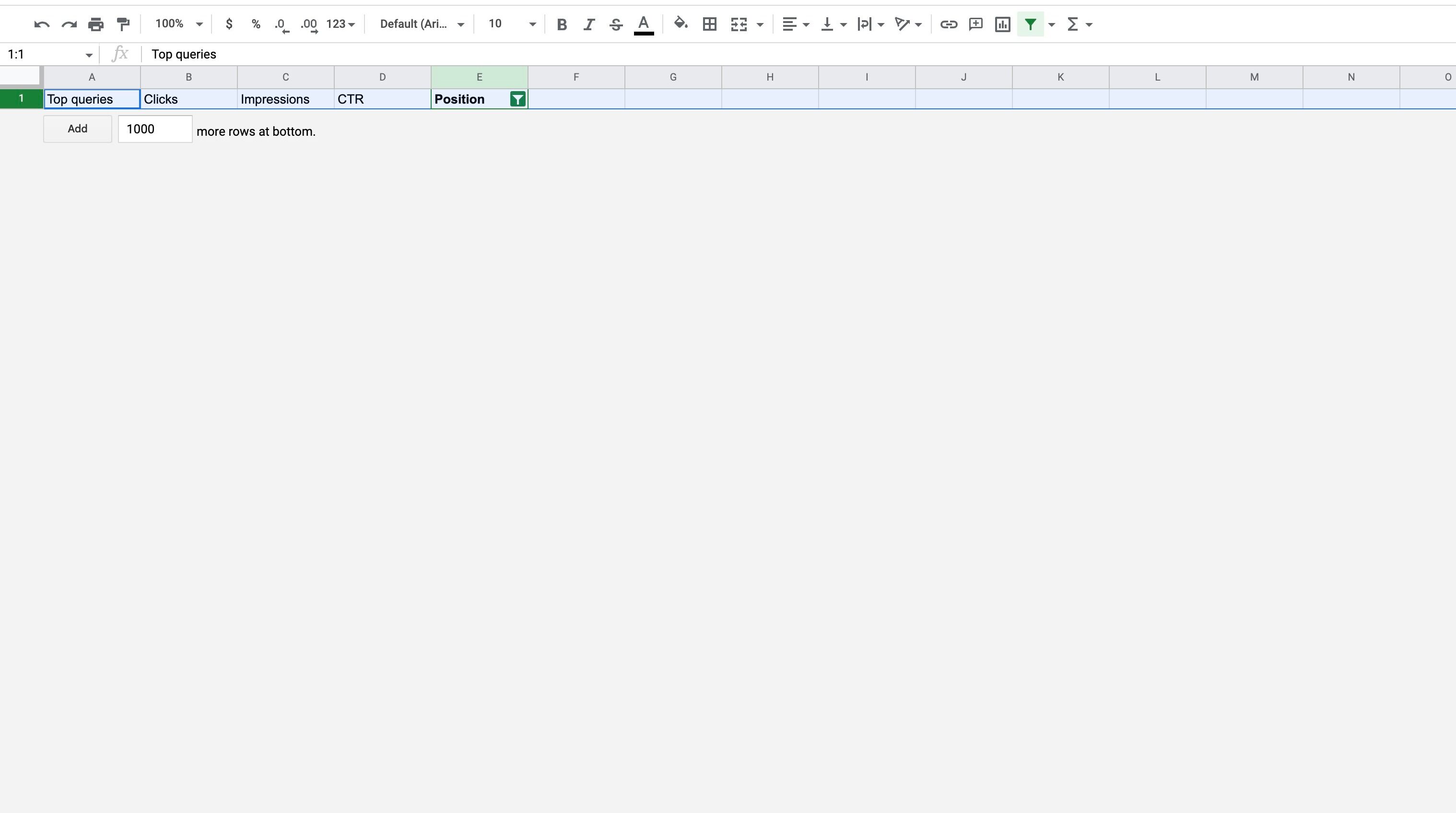 Screenshot of: Click here to remove the filter.