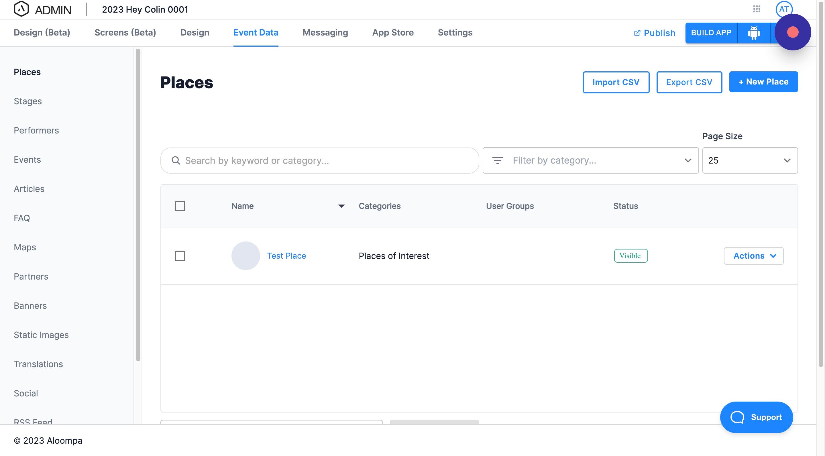Screenshot of: Click the Place to modify it. 