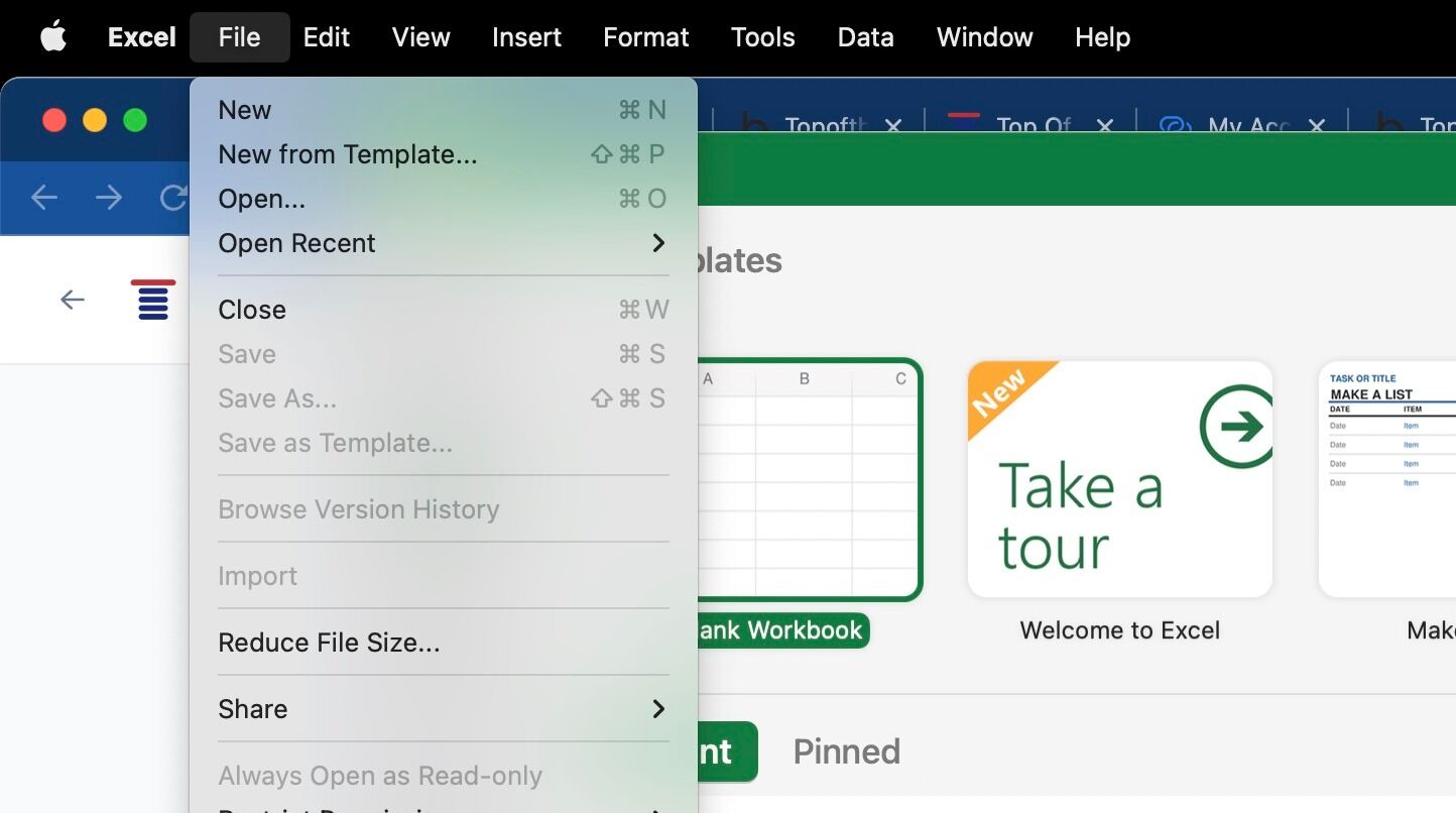 Screenshot of: Click "File"