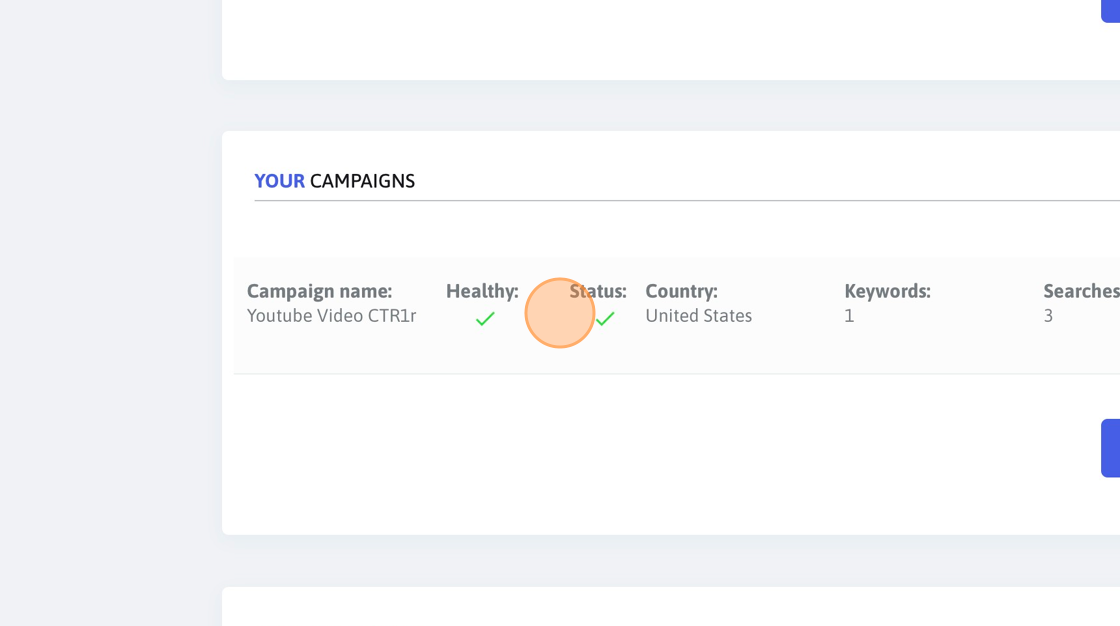 Screenshot of: Make sure that your campaign is healthy and active. If it's not healthy, review all the fields to make sure they're all filled in.