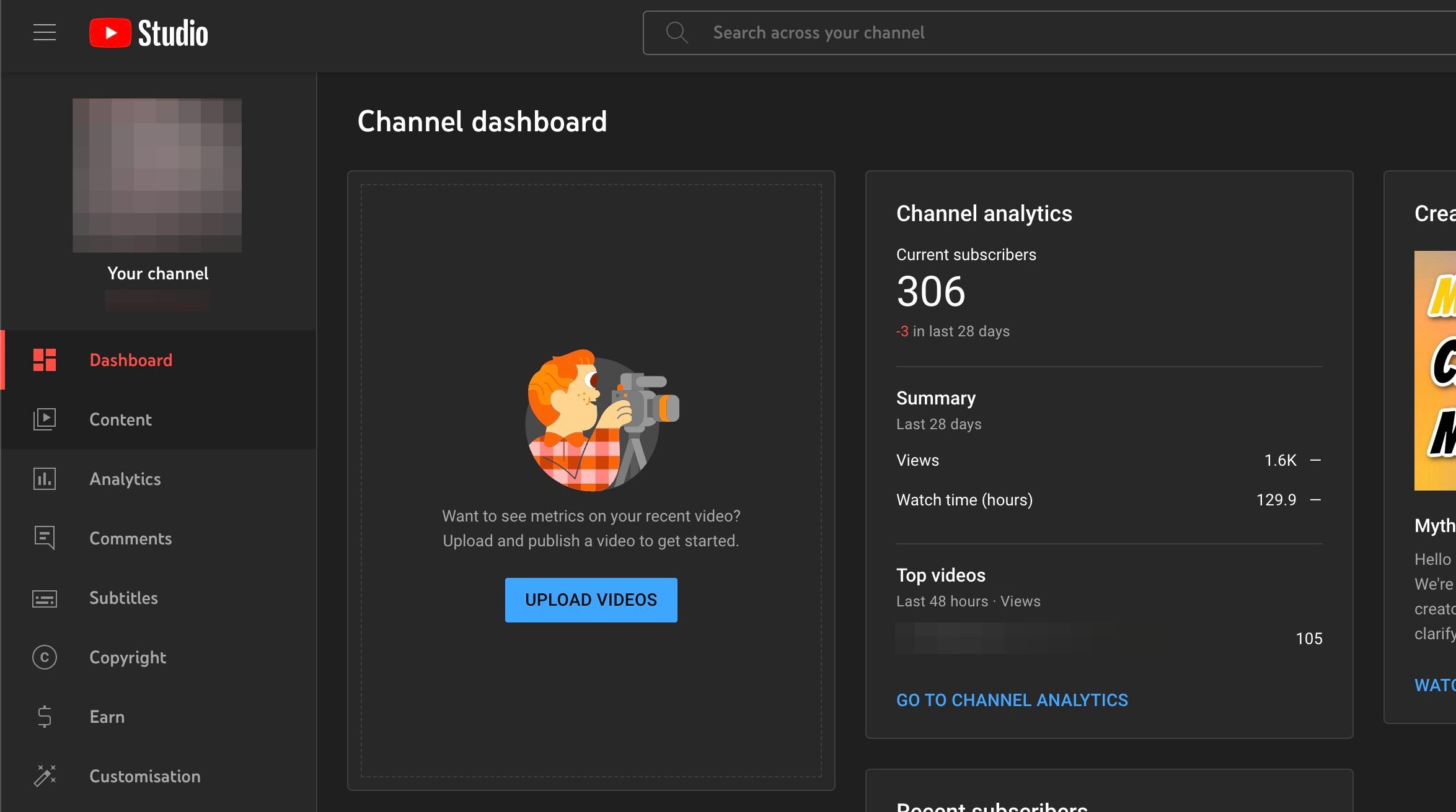 Screenshot of: Click on Content