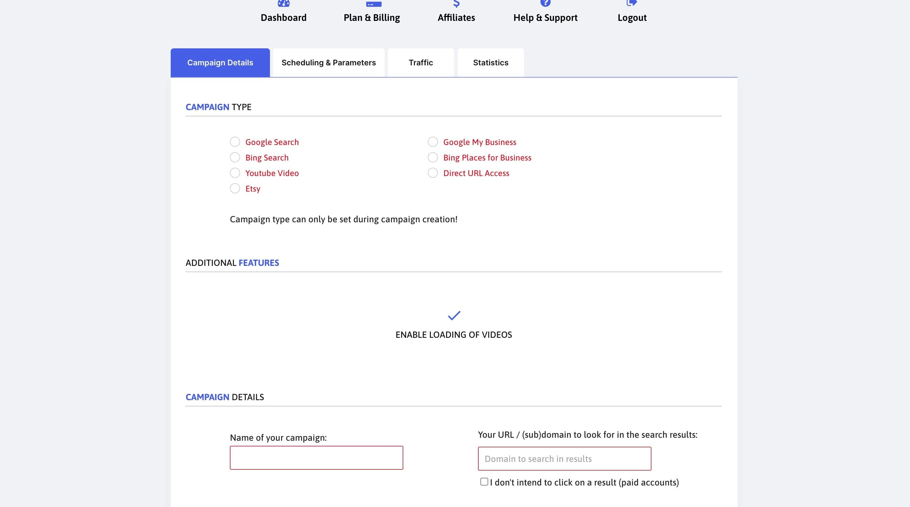 Screenshot of: Click "Etsy"