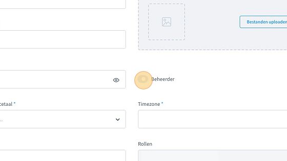Screenshot of: Indien deze gebruiker de 'admin' rol mag aannemen, klik 'beheerder' aan.