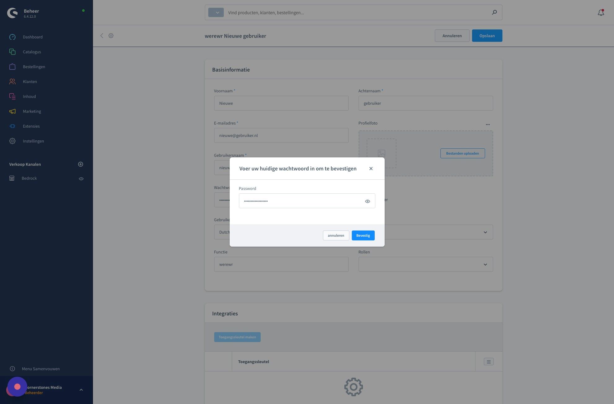 Screenshot of: Klik "Bevestig"