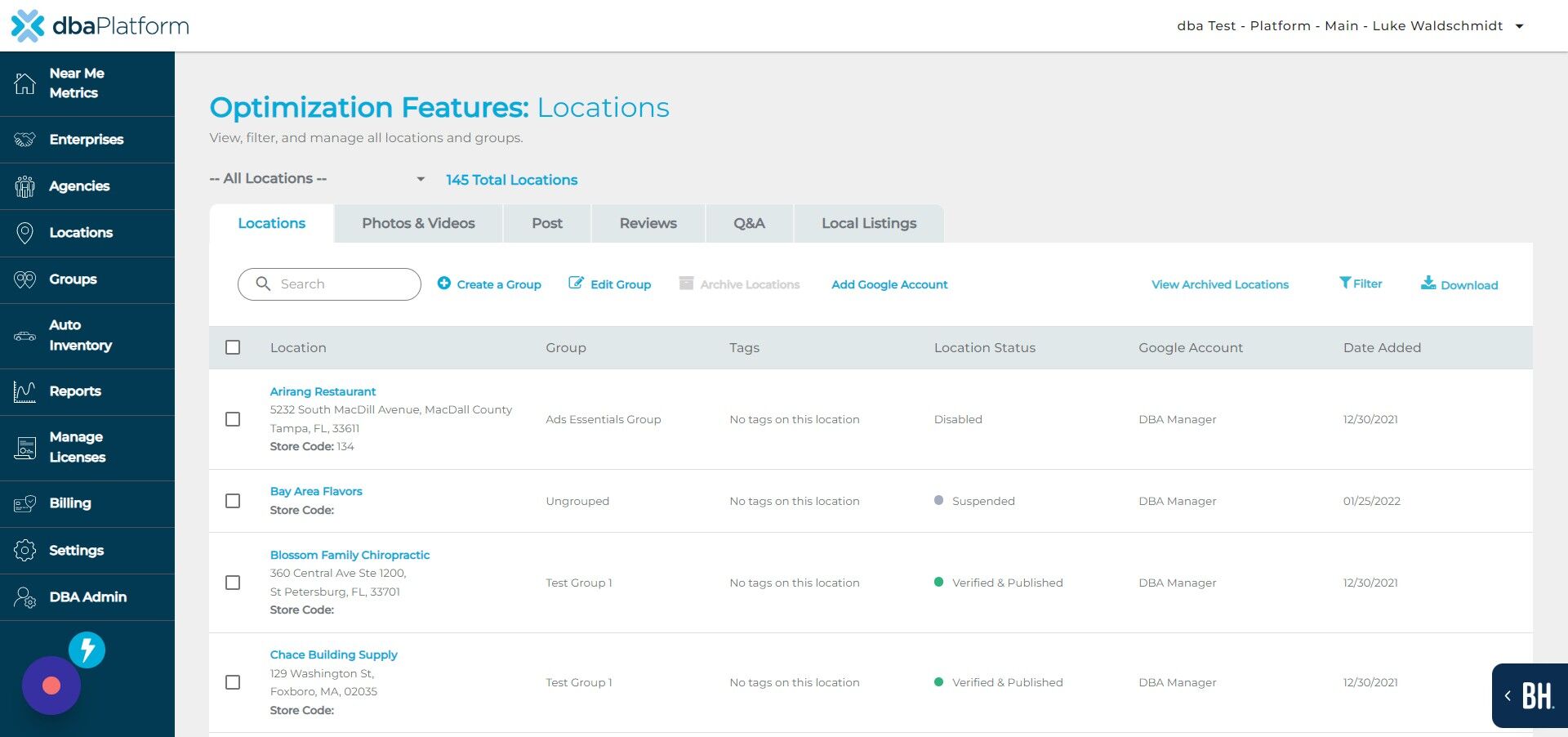 Screenshot of: Click "Arirang Restaurant"