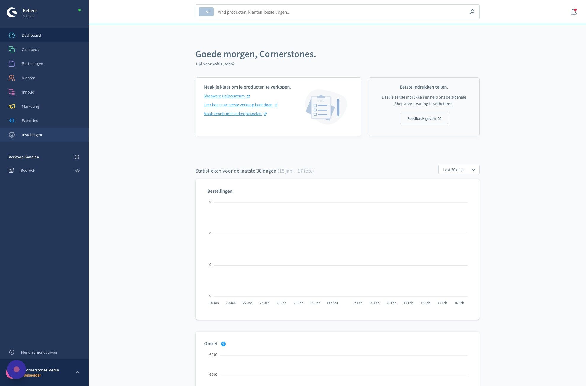 Screenshot of: Klik "Instellingen"