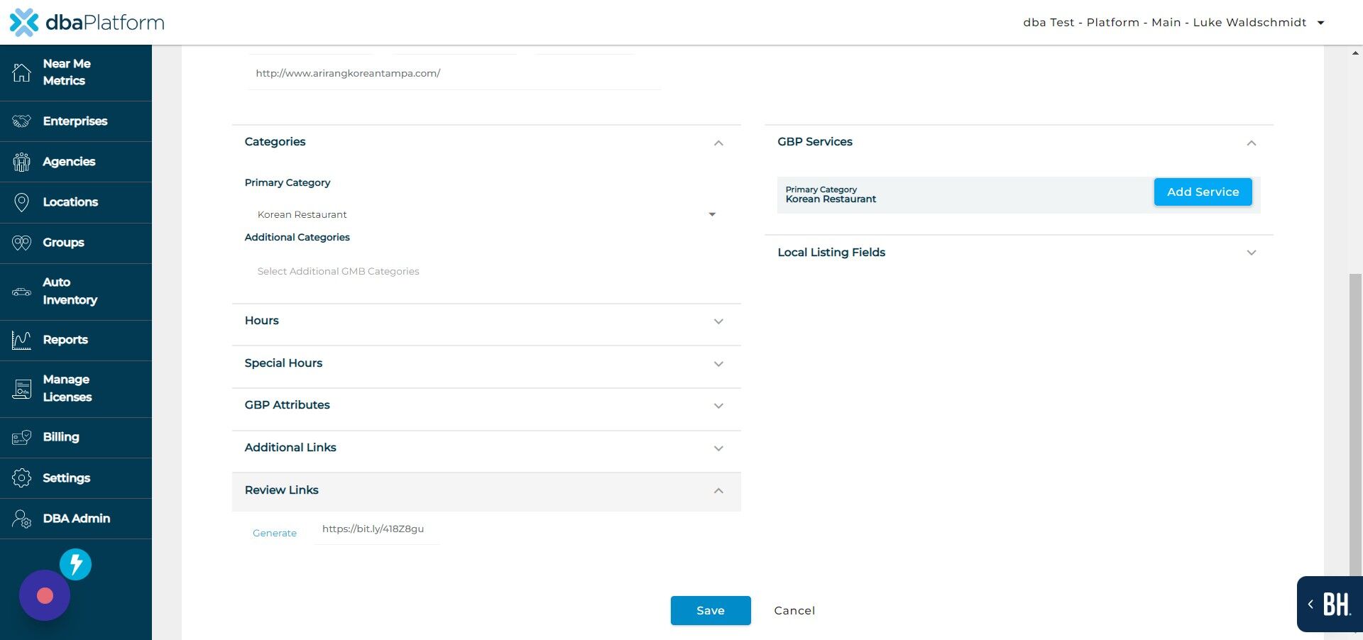 Screenshot of: Click "Save"