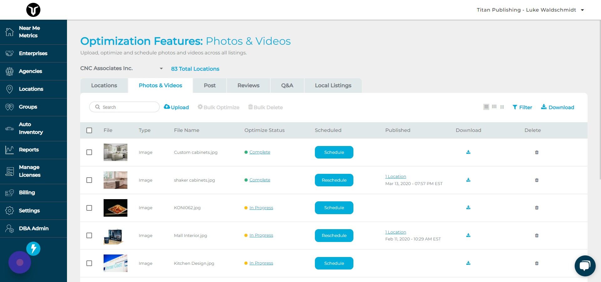 Screenshot of: Click "Upload"