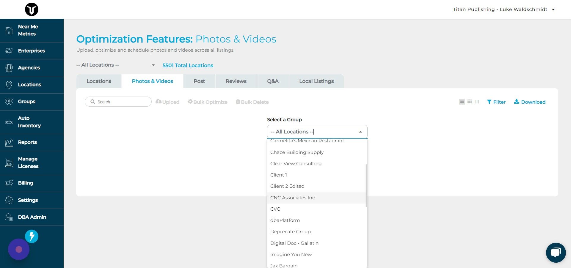 Screenshot of: Click "CNC Associates Inc."