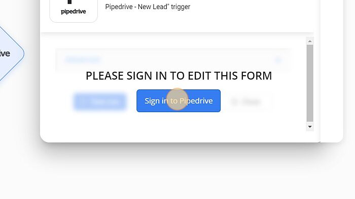 Screenshot of: Click on 'Sign in to Pipedrive'.
          
          