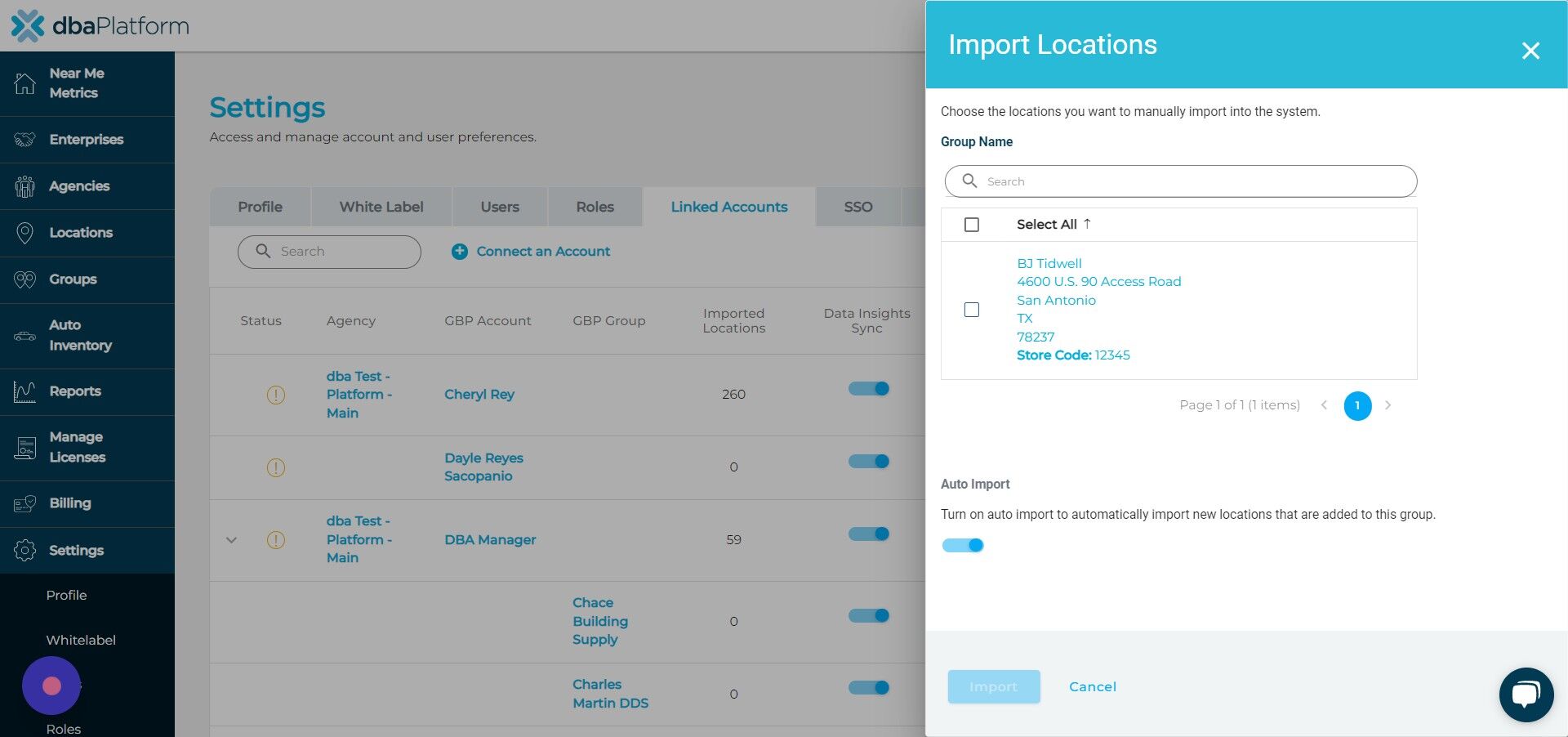 Screenshot of: Click here.