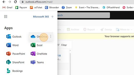 Screenshot of: Click