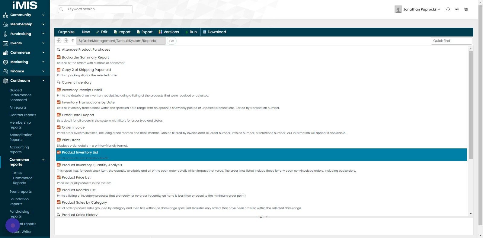 Screenshot of: Click "Run"