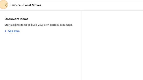 Screenshot of: You can proceed to add document items