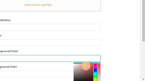 Screenshot of: Select the Header Menue Background Colour
