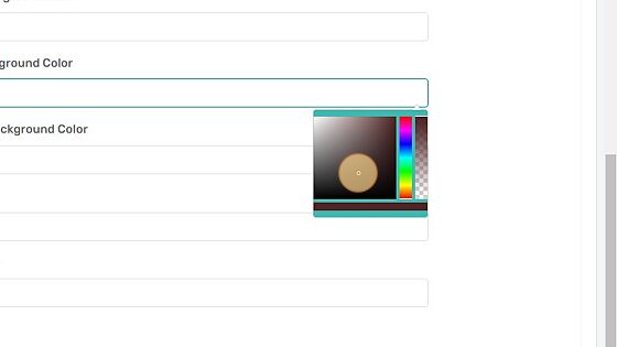Screenshot of: Select the Popup Menu Background Colour